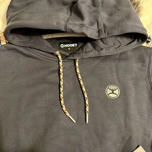 Hooey nwt Dark Blue Hoodie with Patterned Drawstrings